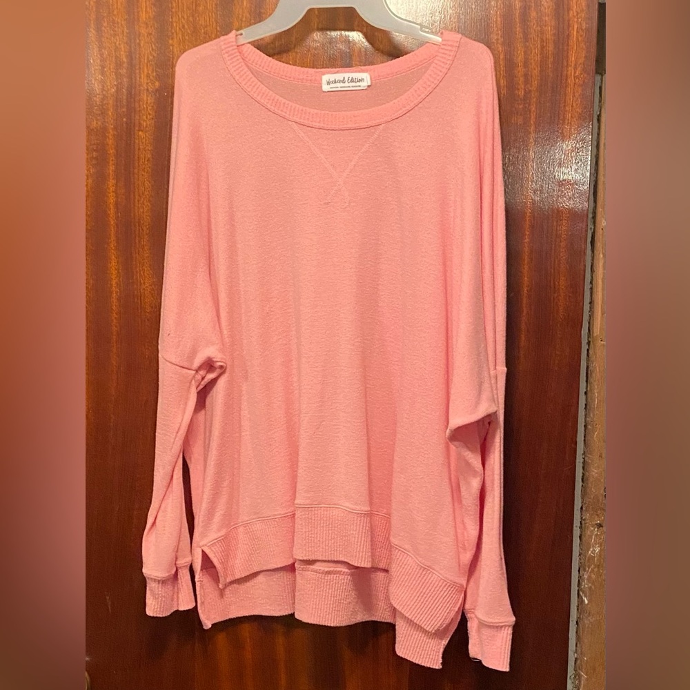 $9.99 Ship - Basic Soft Pink Sweater